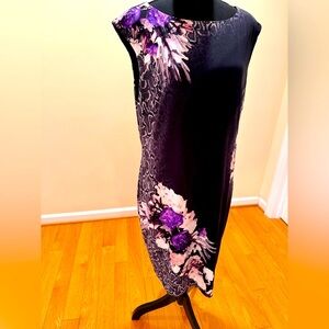 Cache Gorgeous Black and Purple  Dress